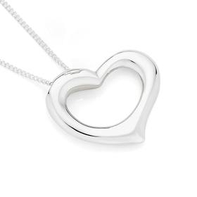 Silver+Floating+Heart+Pendant