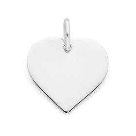 Silver-Heart-Disc-Pendant on sale