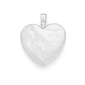 Silver-Footprints-Heart-Locket on sale