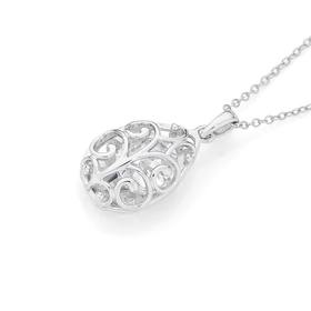 Silver+CZ+Filigree+Cage+Pendant