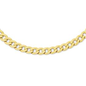 9ct+Gold+60cm+Solid+Curb+Chain