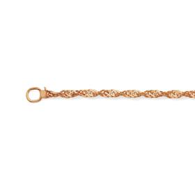 9ct+Rose+Gold+45cm+Singapore+Chain