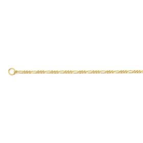 9ct+Gold+60cm+3%2B1+Figaro+Chain