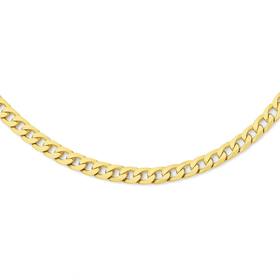 9ct+Gold+55cm+Solid+Curb+Chain