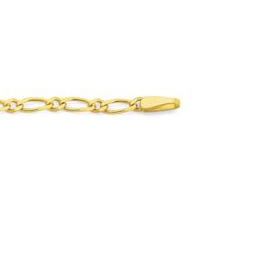 9ct+Gold+45cm+Solid+Figaro+1%2B1+Chain