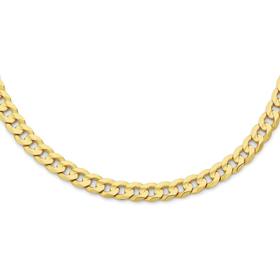 9ct+Gold+50cm+Solid+Curb+Chain