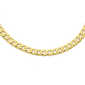 9ct+Gold+60cm+Bevelled+Close+Curb+Chain