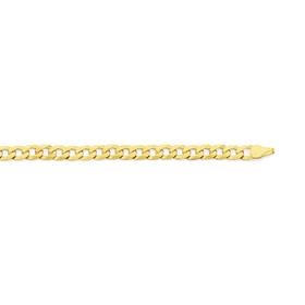 9ct+Gold+Solid+55cm+Curb+Chain