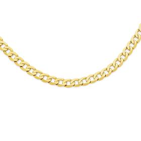 9ct+Gold+60cm+Bevelled+Close+Curb+Chain