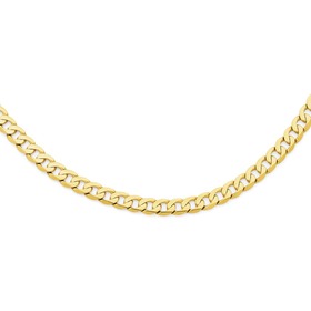 9ct+Gold+60cm+Solid+Flat+Close+Curb+Chain