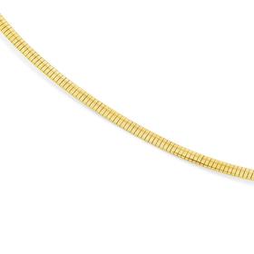 9ct+Gold+45cm+Omega+Necklet