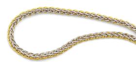 9ct-Gold-Two-Tone-45cm-Diamond-Cut-Hollow-Wheat-Necklet on sale