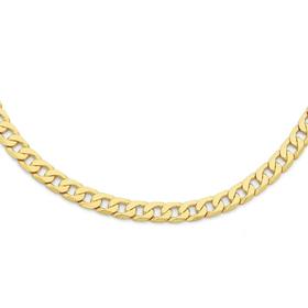 9ct+Gold+55cm+Solid+Curb+Chain