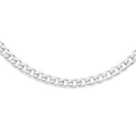 Silver+60cm+Solid+Bevelled+Curb+Chain