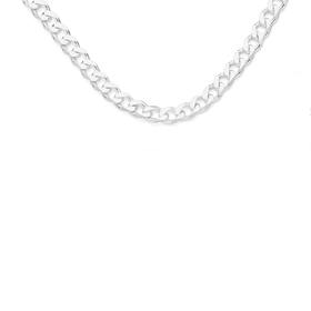 Silver-60cm-Solid-Curb-Chain on sale