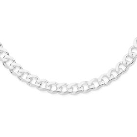 Silver-60cm-Solid-Curb-Chain on sale