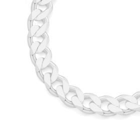 Silver-55cm-Solid-Bevelled-Curb-Chain on sale