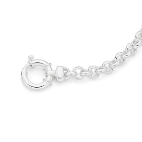 Silver-50cm-Belcher-Bolt-Ring-Necklace on sale