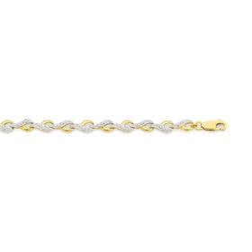 9ct+Gold+Diamond+Bracelet