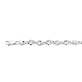9ct-White-Gold-Diamond-Swirl-Bracelet on sale