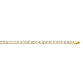 9ct-Gold-Two-Tone-50cm-Solid-Diamond-Cut-Curb-Chain on sale