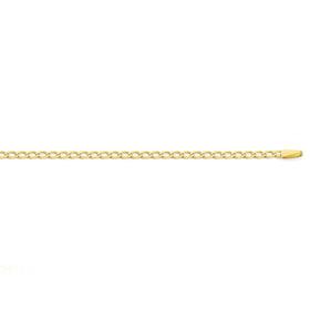 9ct+Gold+45cm+Solid+Open+Curb+Chain