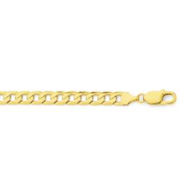 9ct-Gold-20cm-Solid-Square-Curb-Bracelet on sale