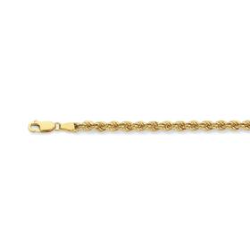 9ct+Gold+19cm+Rope+Bracelet