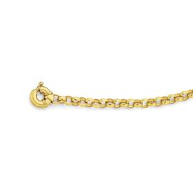 9ct-Gold-19cm-Solid-Belcher-Bolt-Ring-Bracelet on sale