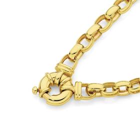 9ct-Gold-19cm-Solid-Belcher-Bolt-Ring-Bracelet on sale