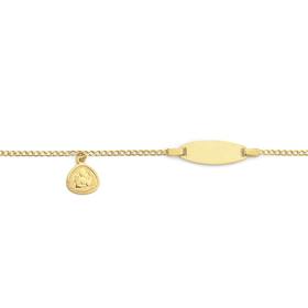 9ct-Gold-Satin-Guardian-Angel-Id-Bracelet on sale