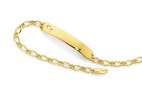 9ct-Gold-Solid-Id-Baby-Bracelet on sale