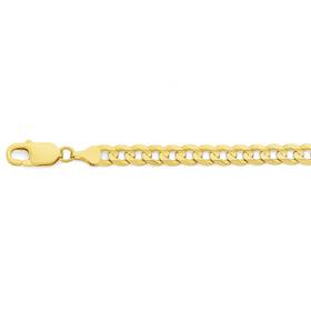 9ct-Gold-Solid-Concave-Curb-Bracelet on sale