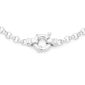 Silver-19cm-Belcher-Bolt-Ring-Bracelet on sale