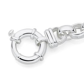 Silver-20cm-Belcher-Bolt-Ring-Bracelet on sale
