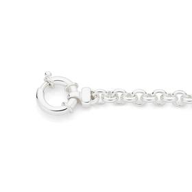 Silver-21cm-Belcher-Bolt-Ring-Bracelet on sale