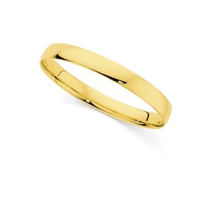 9ct+Gold+65mm+Solid+Bangle