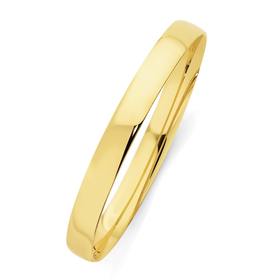 9ct+Gold+65mm+Solid+Bangle