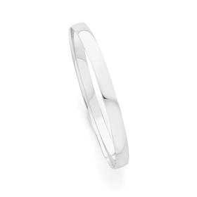 Silver+65mm+Half+Round+Bangle