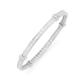 Silver-CZ-Channel-Set-Bangle on sale