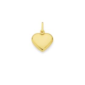 9ct+Gold+Puff+Heart+Charm