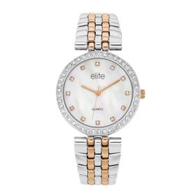 elite+Ladies+Silver+and+Rose+Tone+Watch