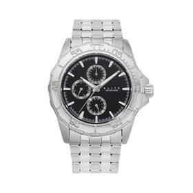 Elite-Mens-Silver-Tone-Watch on sale