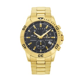 Elite+Mens+Gold+Tone+Watch