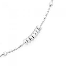 Silver-25cm-7-Lucky-Rings-Anklet on sale