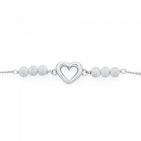 Silver+25cm+Ball+%26amp%3B+Heart+Curb+Anklet