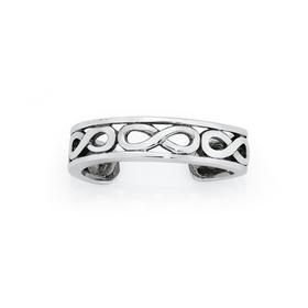 Silver-Infinity-Band-Toe-Ring on sale