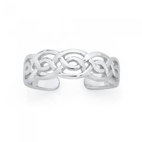 Silver-Celtic-Link-Toe-Ring on sale