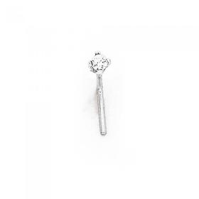 Sterling-Silver-White-CZ-Claw-Nose-Stud on sale