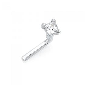 Silver-CZ-Square-Nose-Stud on sale